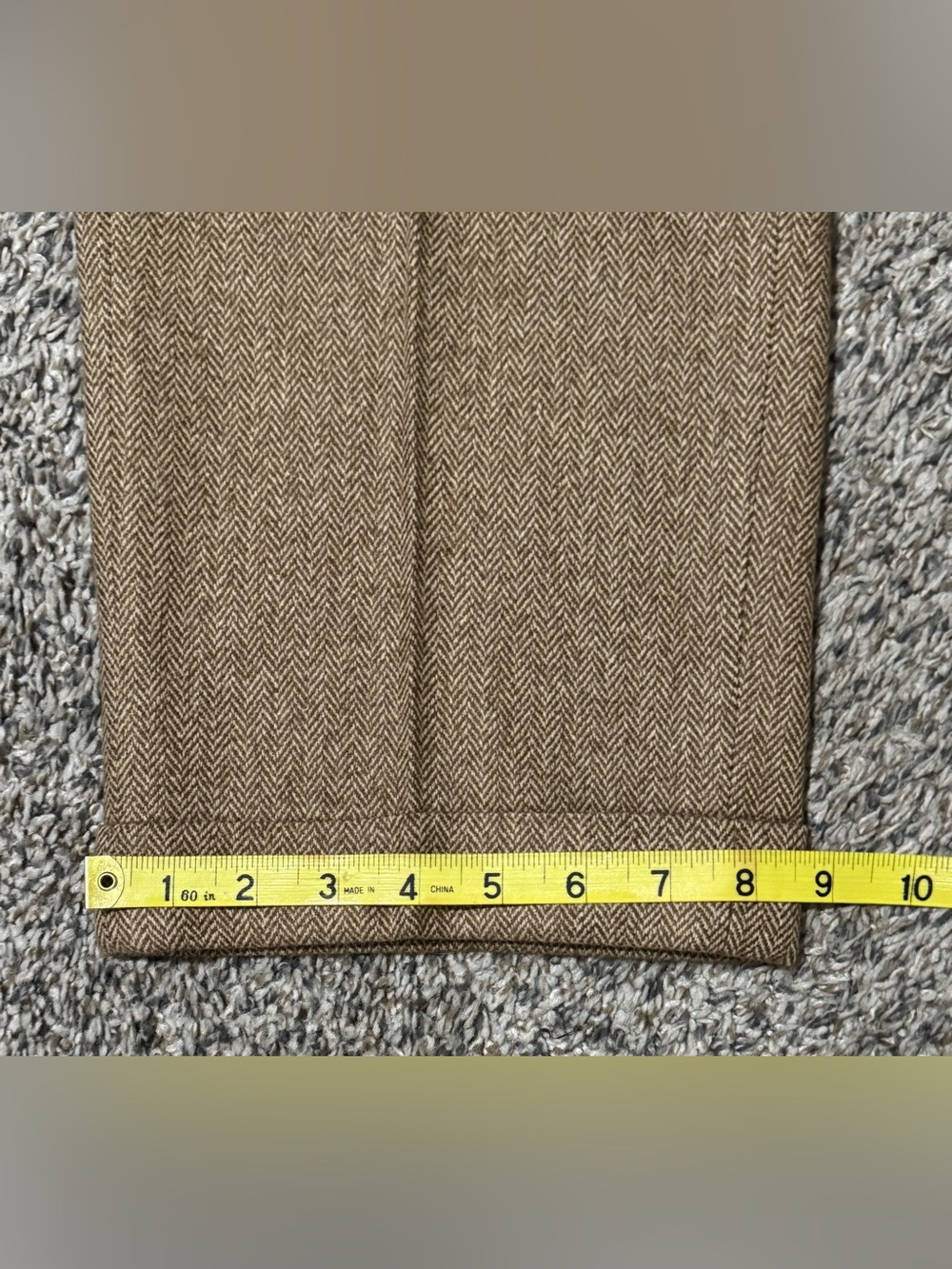 Polo Ralph Lauren Wool Blend Herringbone Pleated Cuff Classic Dress Pants  34x31 - Picture 16 of 16